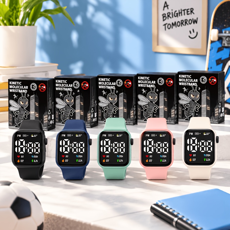 Large Screen Square LED Digital Watch for Students